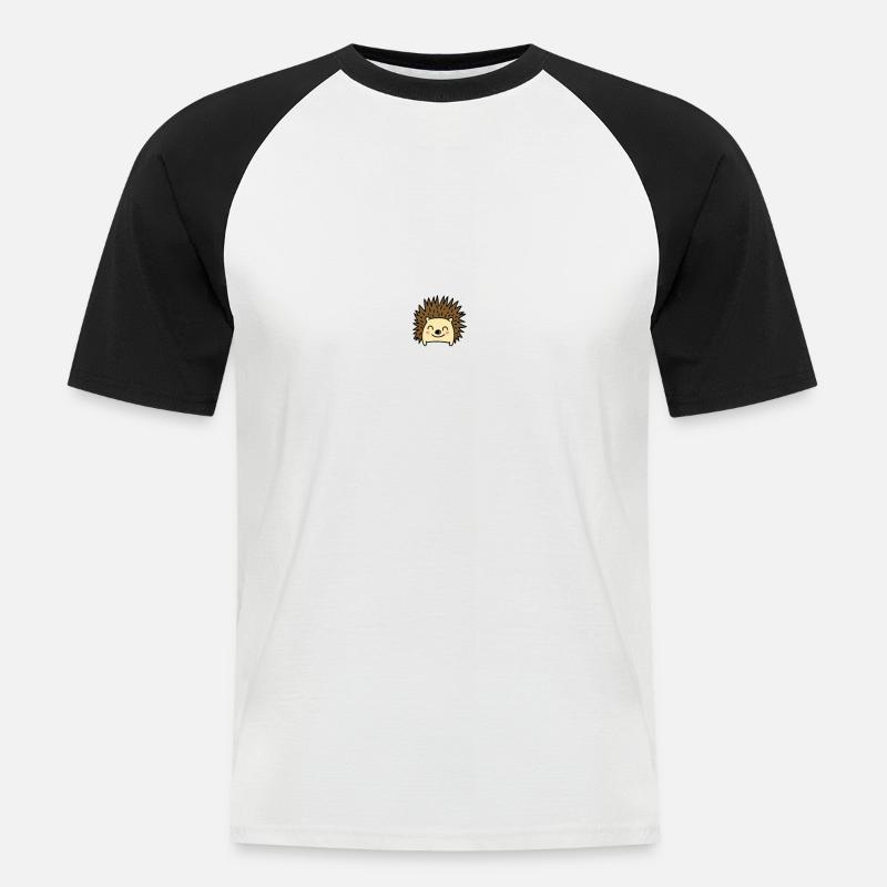 Bester Igelpapa der Welt! - Männer Baseball-T-Shirt - Weiß/Schwarz