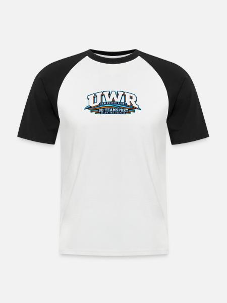 Unterwasser Rugby 3D Teamsport - Männer Baseball-T-Shirt - Weiß/Schwarz