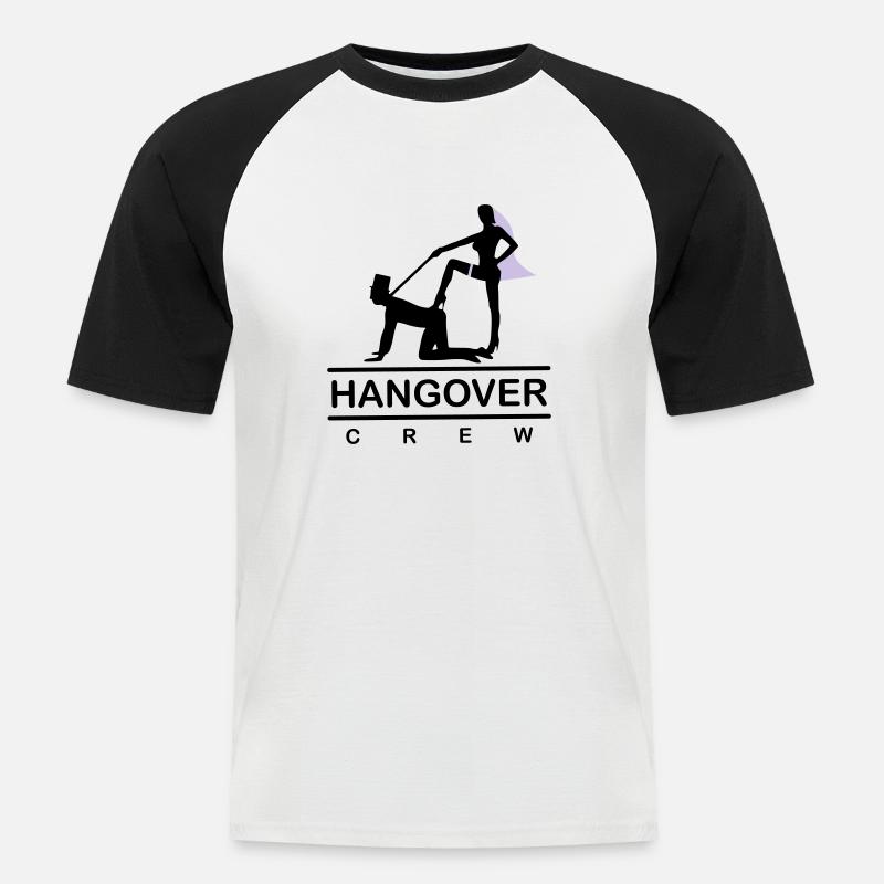 hangover 103 2c - Männer Baseball-T-Shirt - Weiß/Schwarz