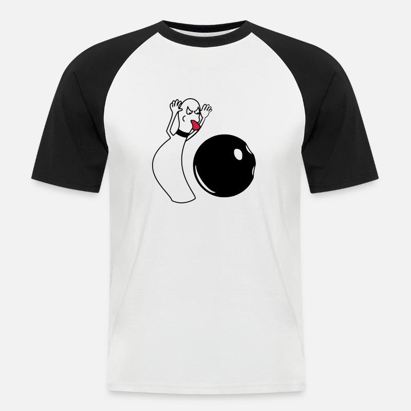 ällabätsch reloaded - Männer Baseball-T-Shirt - Weiß/Schwarz