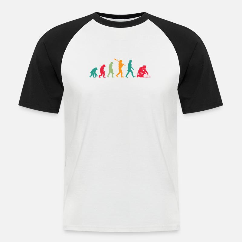 Welder Evolution - Men's Baseball T-Shirt - white/black