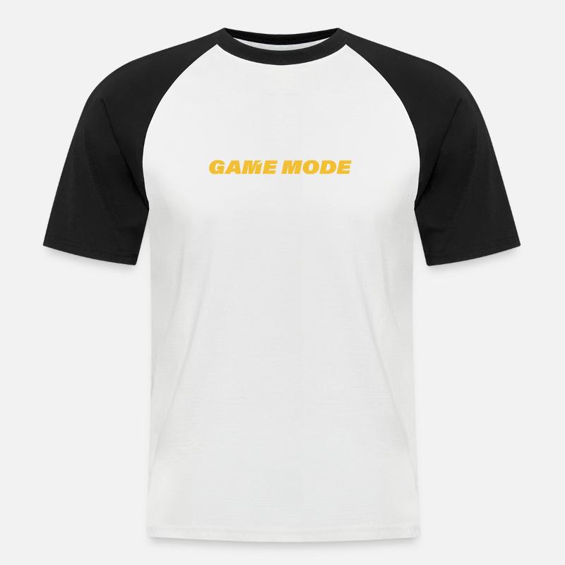 ALWAYS IN GAME MODE - Men's Baseball T-Shirt - white/black