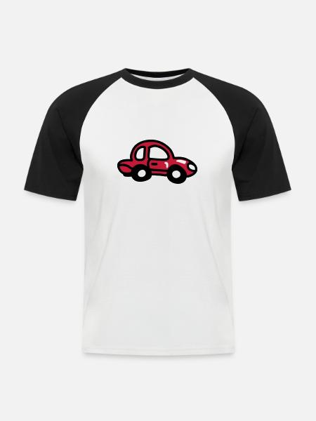 small car 3 - Men's Baseball T-Shirt - white/black