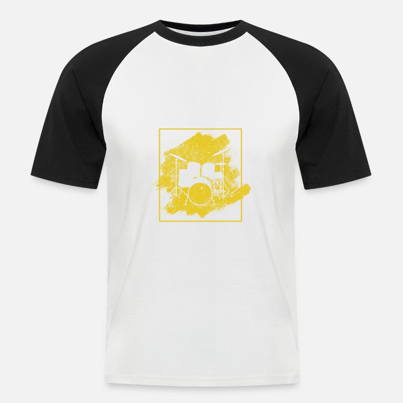 Drummers Drummers Drummers Drummers - Men's Baseball T-Shirt - white/black