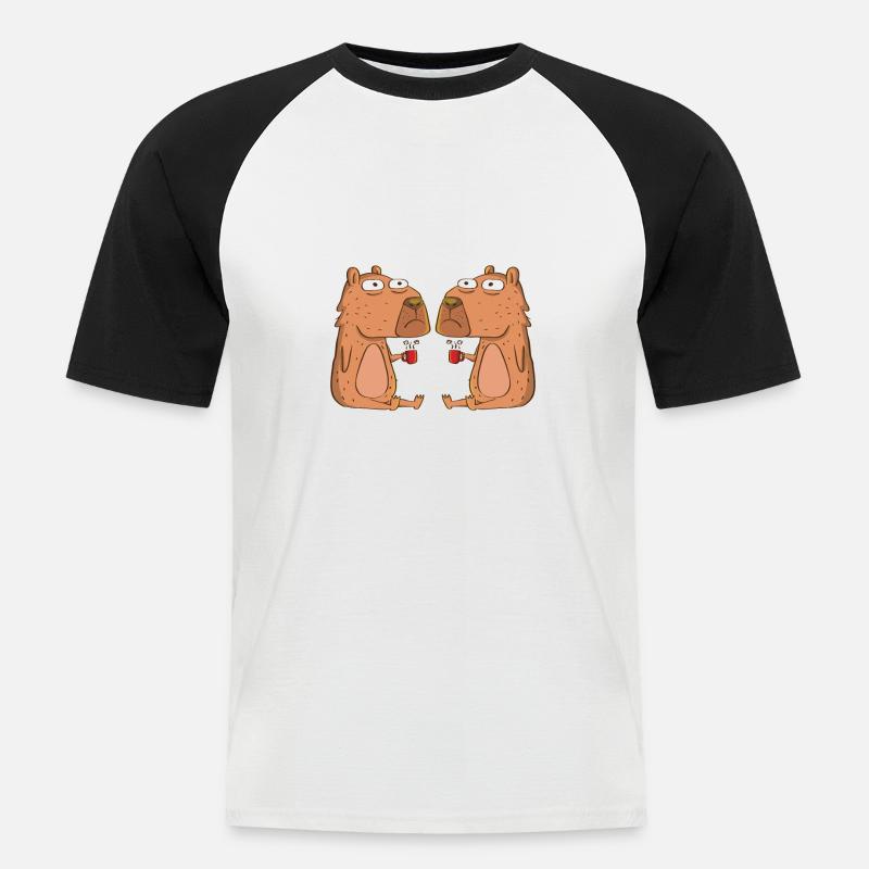 Programmierer Wombat Software Computer PC - Männer Baseball-T-Shirt - Weiß/Schwarz