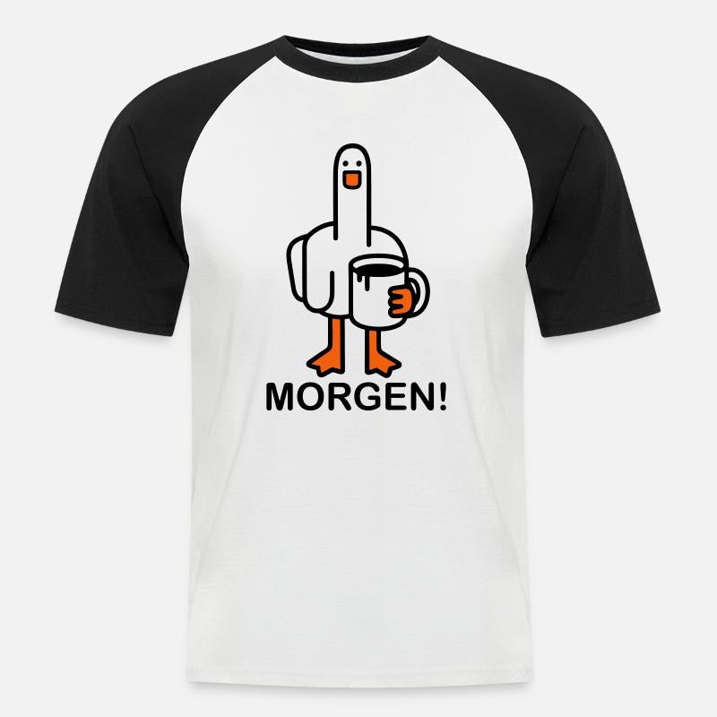 Good morning! - Men's Baseball T-Shirt - white/black