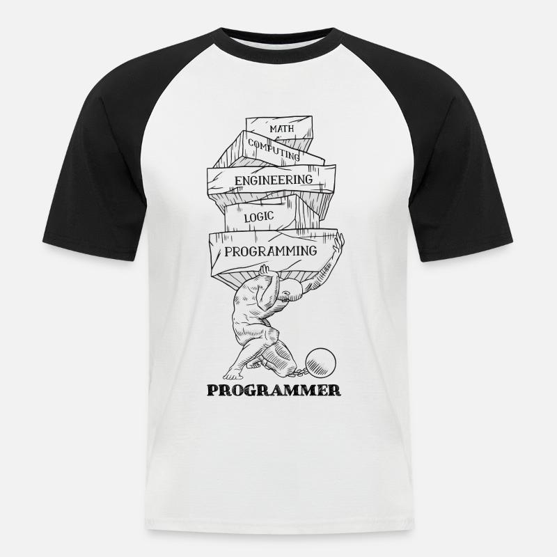 Programmer problems - Men's Baseball T-Shirt - white/black