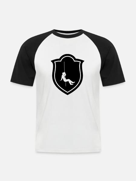Speleologist / Speleology / Spéléologie / Climbing - Men's Baseball T-Shirt - white/black