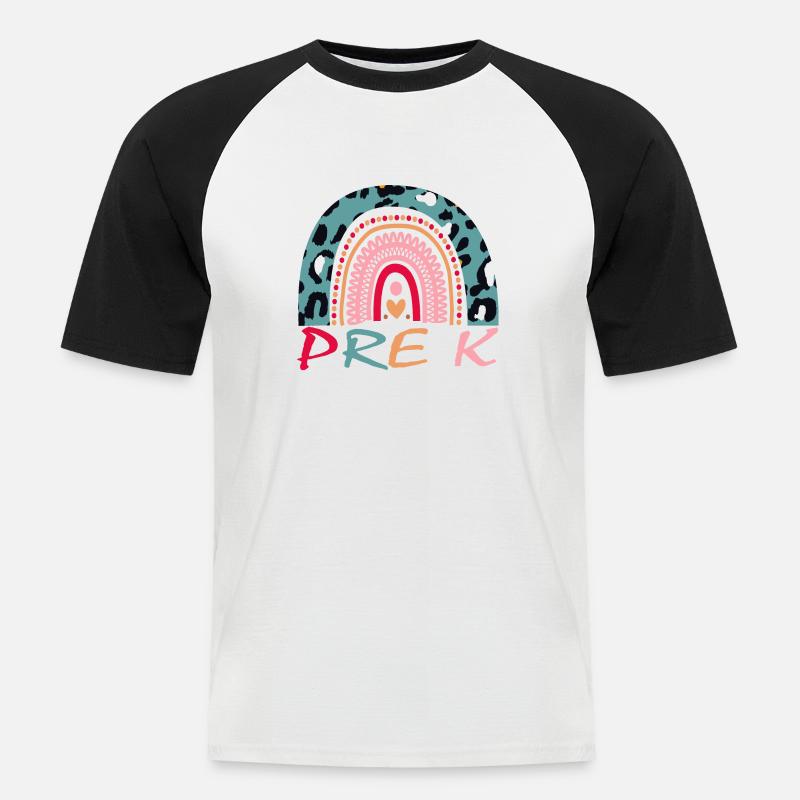 Boho Pre-K Squad Geschenk - Männer Baseball-T-Shirt - Weiß/Schwarz