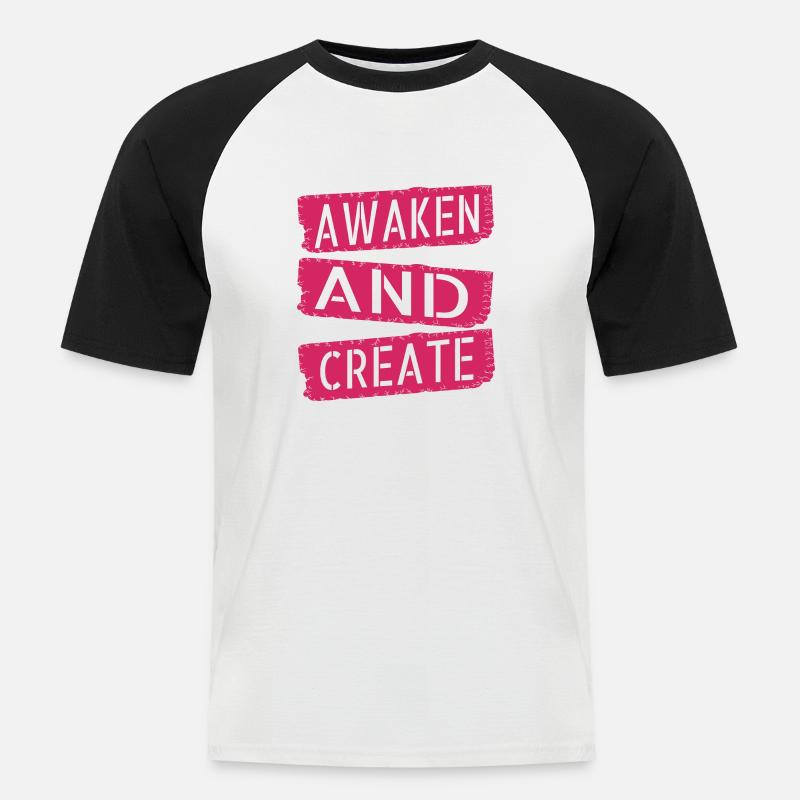 fostering creativity innovative ideas - Männer Baseball-T-Shirt - Weiß/Schwarz