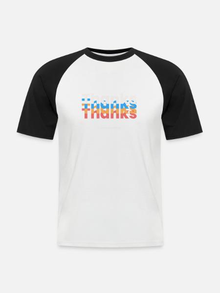 Thanks for everything - Männer Baseball-T-Shirt - Weiß/Schwarz