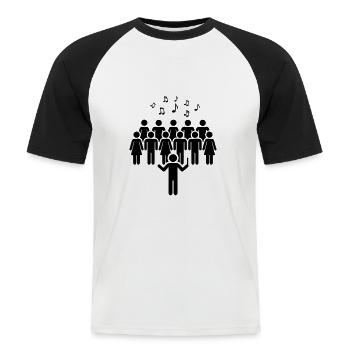 Choir - Men's Baseball T-Shirt - white/black - Front - Nik (191cm)