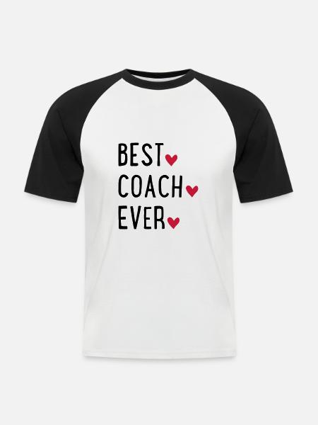 COACH - Men's Baseball T-Shirt - white/black