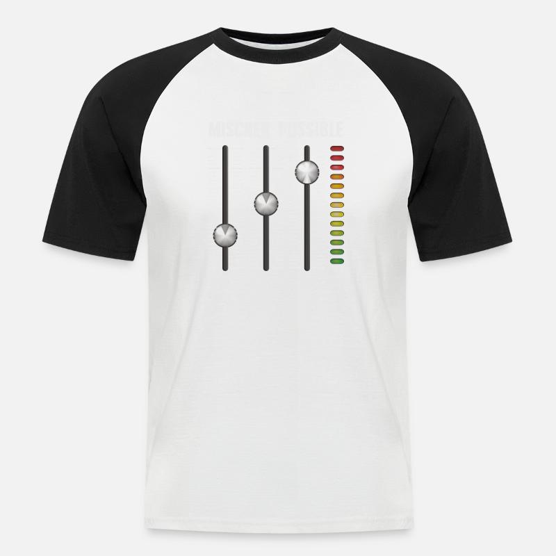 Mischen Possible - Männer Baseball-T-Shirt - Weiß/Schwarz