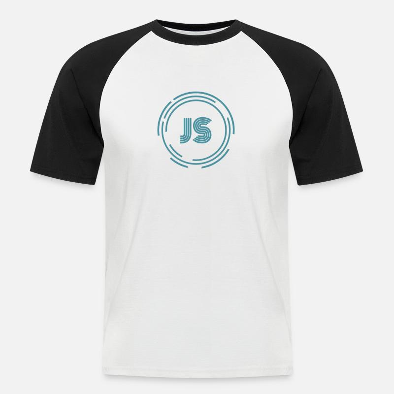 Java Script - T-shirt baseball manches courtes Homme - blanc/noir