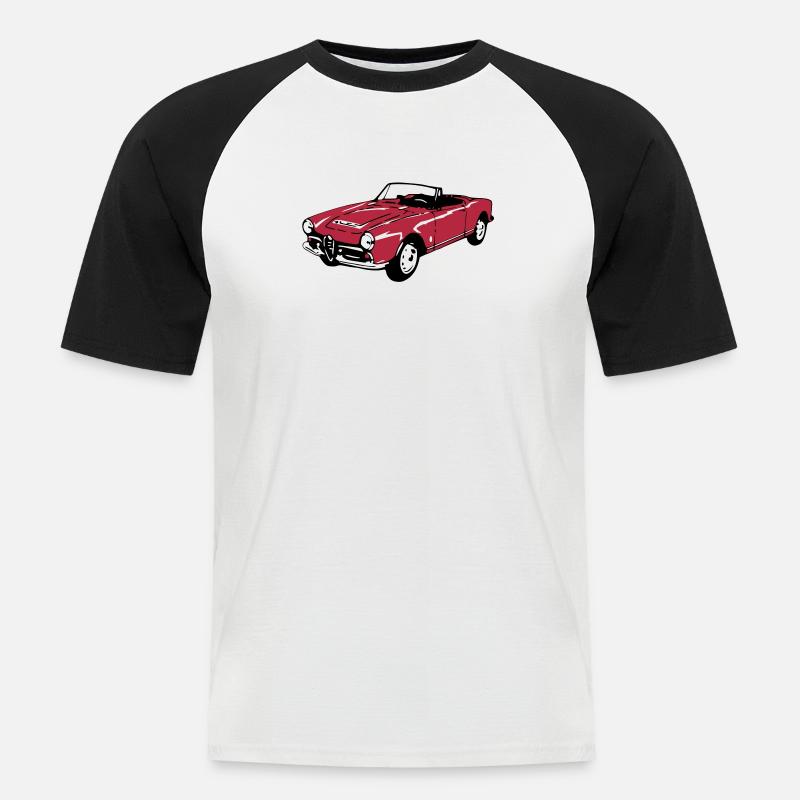 Oldtimer Cabrio (3 Col.) - Men's Baseball T-Shirt - white/black