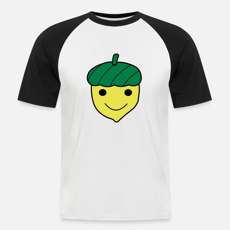 blije eikel - Men's Baseball T-Shirt - white/black