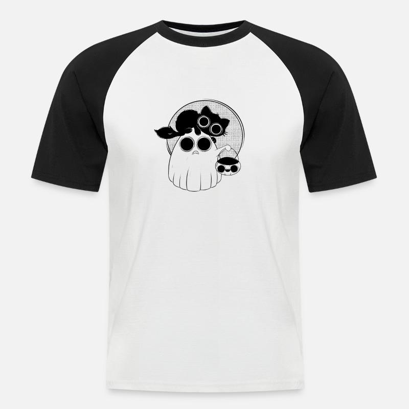 Süßes oder saures - Männer Baseball-T-Shirt - Weiß/Schwarz