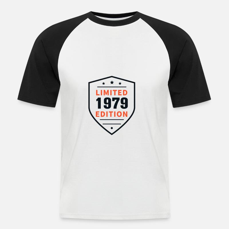 Limitierte Version 1979 - Männer Baseball-T-Shirt - Weiß/Schwarz
