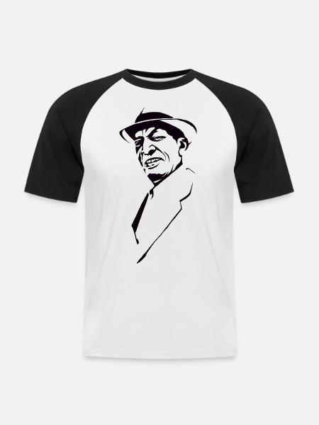 Compay Segundo - Männer Baseball-T-Shirt - Weiß/Schwarz