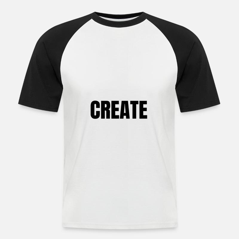 fun innovation quotes technological innovation - Männer Baseball-T-Shirt - Weiß/Schwarz
