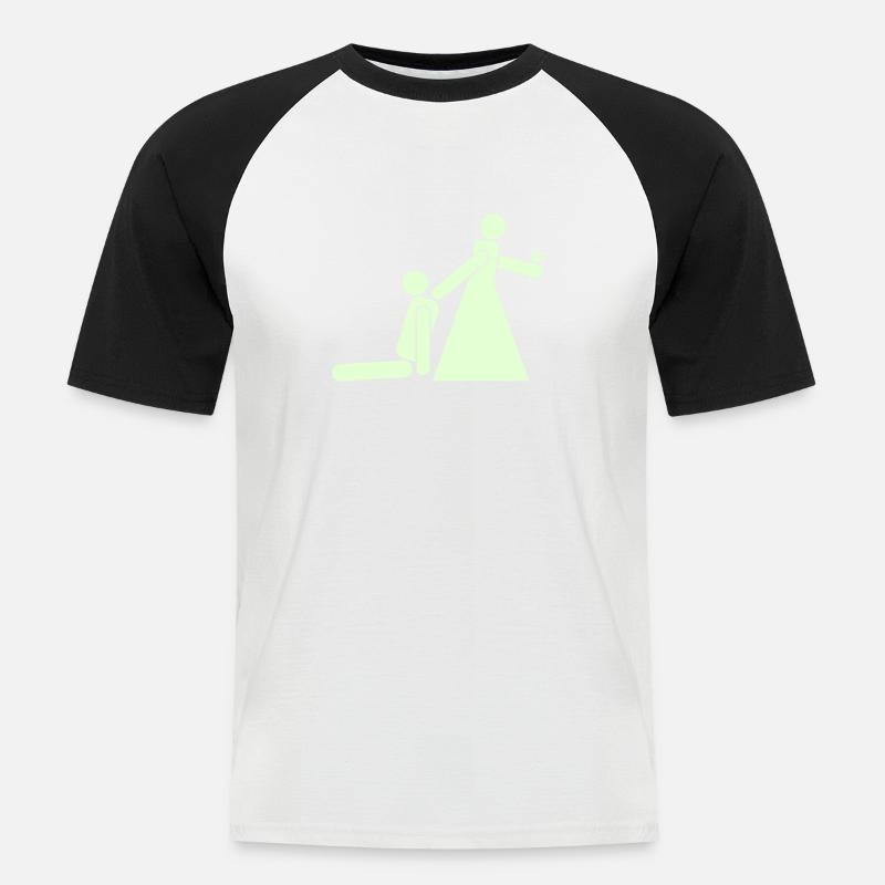Ehe: Schluss mit lustig! - Männer Baseball-T-Shirt - Weiß/Schwarz