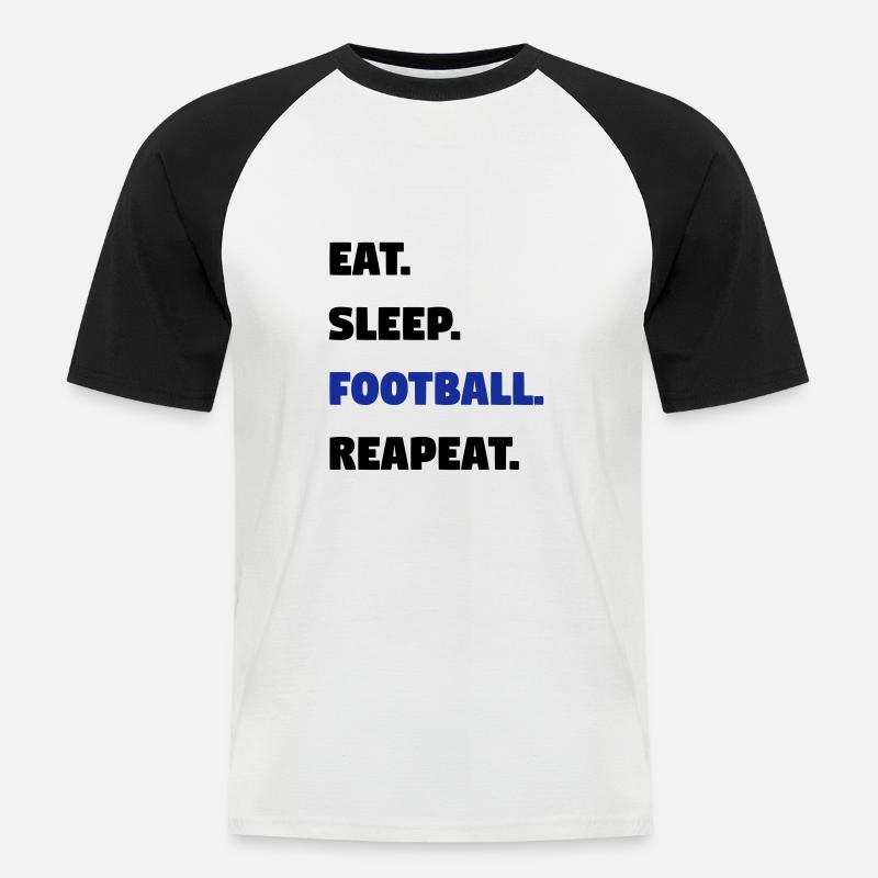 Fußball geschenkidee geschenk - Männer Baseball-T-Shirt - Weiß/Schwarz