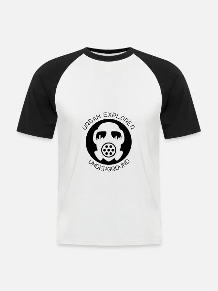 Urban Explorer - Urbex - Underground - Men's Baseball T-Shirt - white/black