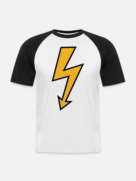 Elektriker - Männer Baseball-T-Shirt - Weiß/Schwarz