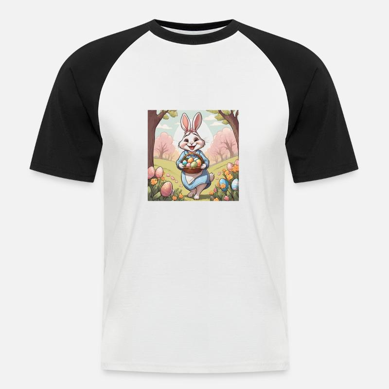 Ostern Mama Mutter Geschenk - Männer Baseball-T-Shirt - Weiß/Schwarz
