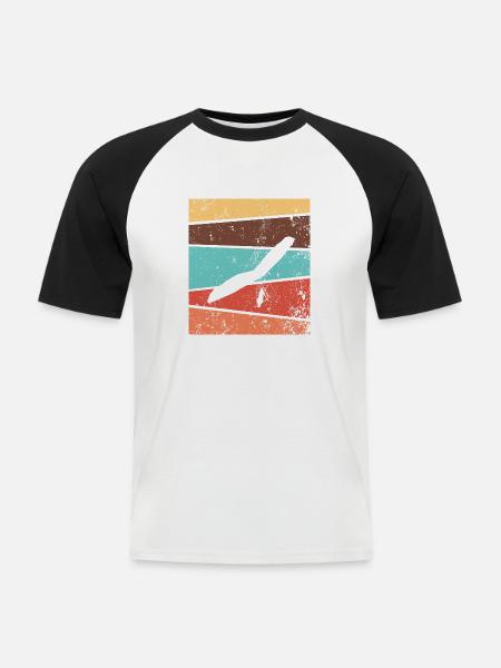 Paragliding Paraglider Geschenk - Männer Baseball-T-Shirt - Weiß/Schwarz