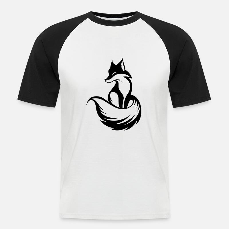 Fox Foxes - Men's Baseball T-Shirt - white/black