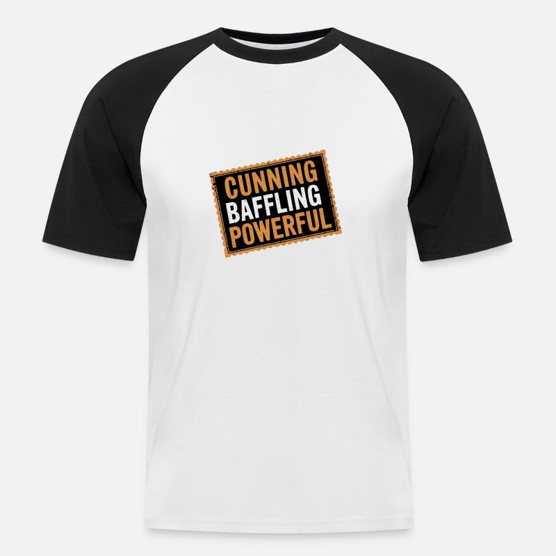 Cunning Baffling Powerful 13 - Männer Baseball-T-Shirt - Weiß/Schwarz