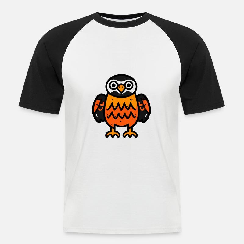 Eagle Halloween Comic - Men's Baseball T-Shirt - white/black