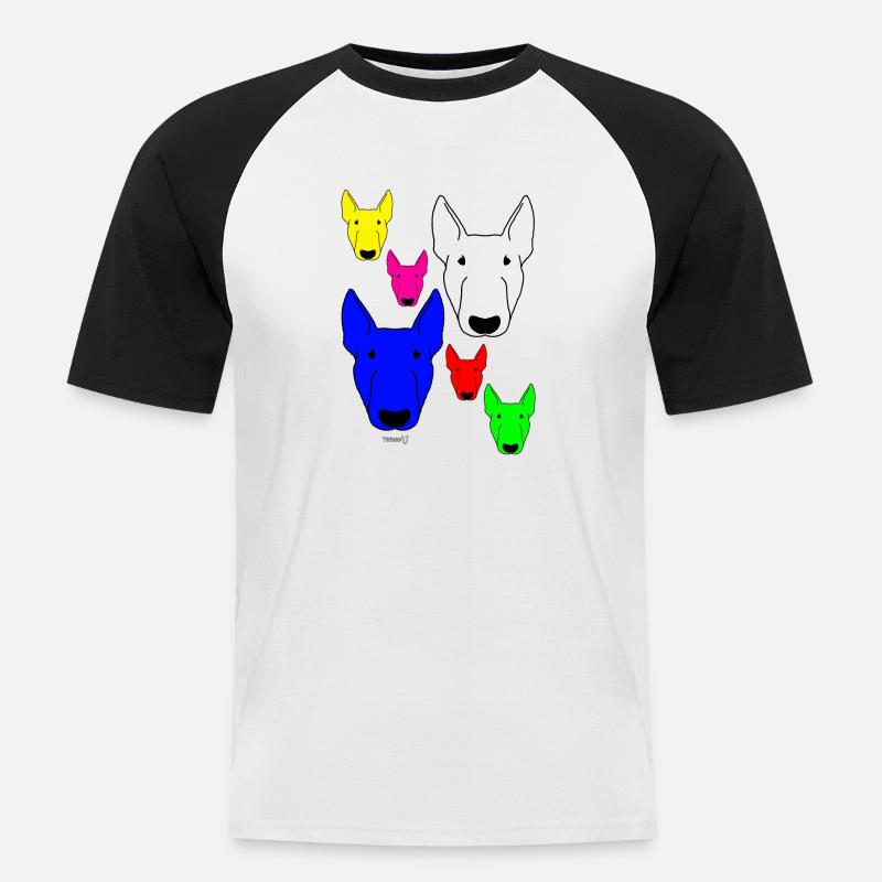 Bully Farben - Männer Baseball-T-Shirt - Weiß/Schwarz