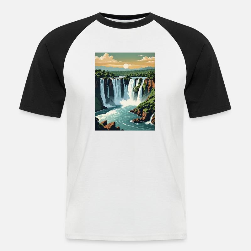 70A2C5AF 9BAB 4644 9A66 C6FEDE7EF56D - Männer Baseball-T-Shirt - Weiß/Schwarz