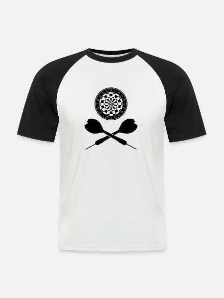 Flèches croisées - T-shirt baseball manches courtes Homme - blanc/noir