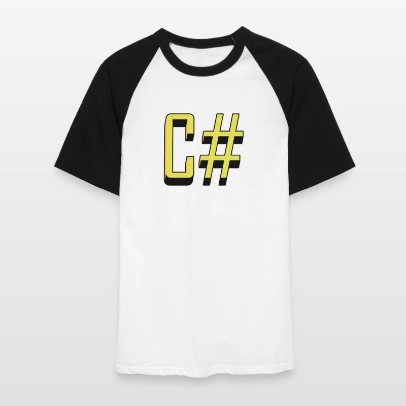 Langages de programmation: C # / C sharp T-shirt baseball manches courtes Homme
