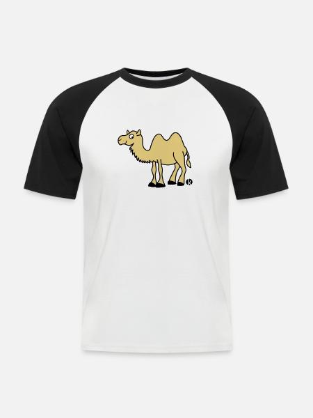 Kamel - Men's Baseball T-Shirt - white/black