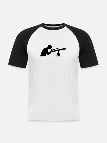 Telescope - Men's Baseball T-Shirt - white/black