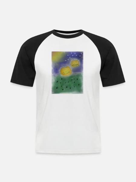 Halloween - Männer Baseball-T-Shirt - Weiß/Schwarz
