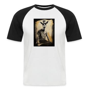 Animal Style - Men's Baseball T-Shirt - white/black - Front - Nik (191cm)