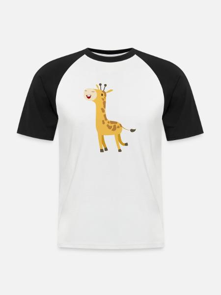 Wildtiere - Männer Baseball-T-Shirt - Weiß/Schwarz