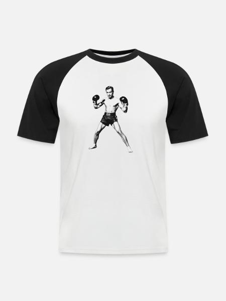 Boxer - Men's Baseball T-Shirt - white/black