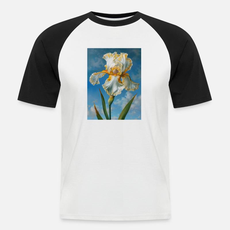 Iris FL 72 - Männer Baseball-T-Shirt - Weiß/Schwarz