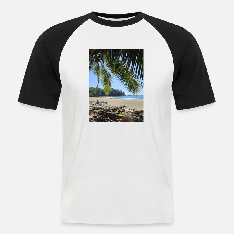 e30b78c9 5f3c 40fe a815 e6f4248a8ac0 - Männer Baseball-T-Shirt - Weiß/Schwarz