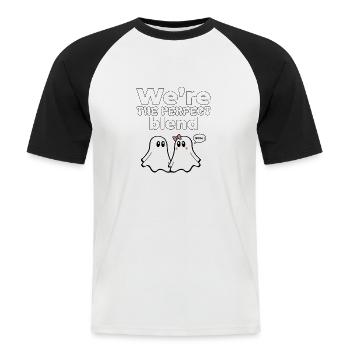 T-shirts with Funny Phrases - Fantasmitas 03 - Men's Baseball T-Shirt - white/black - Front - Nik (191cm)