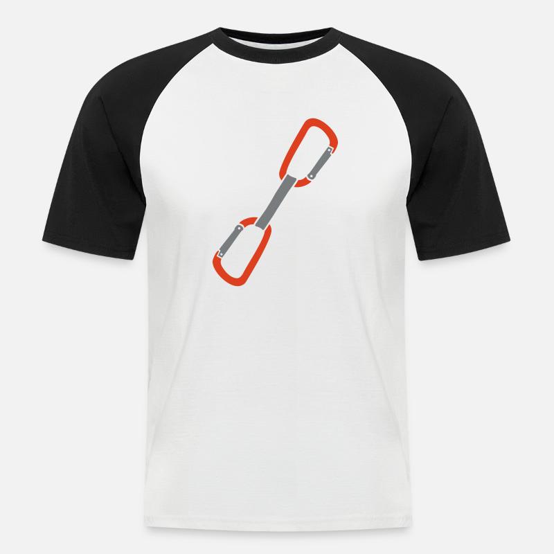 Expressschlinge - Männer Baseball-T-Shirt - Weiß/Schwarz