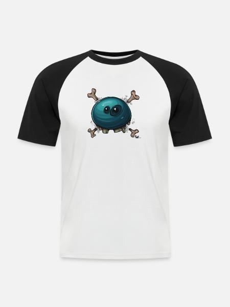 SufferTheNasty[00110011] - Männer Baseball-T-Shirt - Weiß/Schwarz