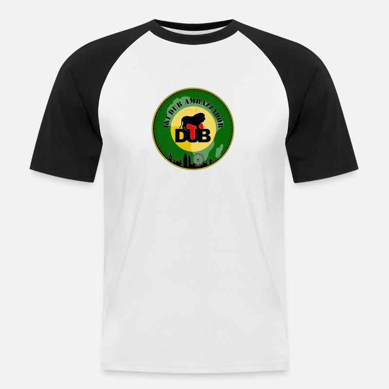 Synchronsprecher - Männer Baseball-T-Shirt - Weiß/Schwarz